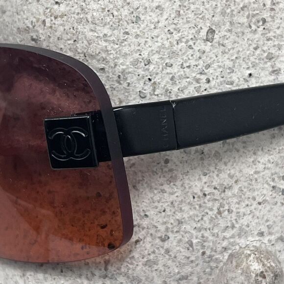 Chanel Rimless Sunglasses 4018 142/78 65‎ 17 120 Black CC Logo - Picture 6 of 10